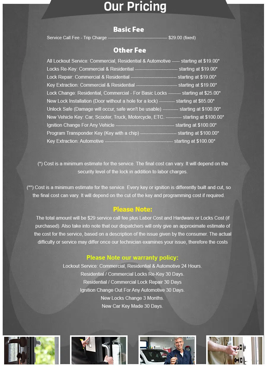 Los Angeles Neighborhood Locksmith, Los Angeles, CA 310-359-6643 - price-list-n-16